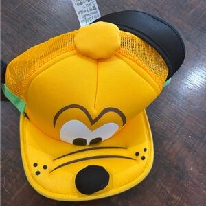 Disney Parks Pluto Ears Hat Adult SnapBack Mesh Trucker Cap Adjustable